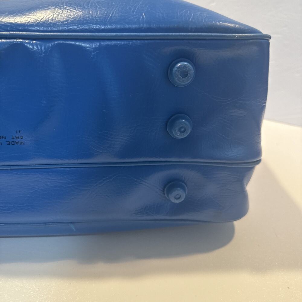 Rare Vintage 1970’s Blue Vinyl Adidas Trefoil Sports,Carryon,Weekend Bag - Picture 16 of 16
